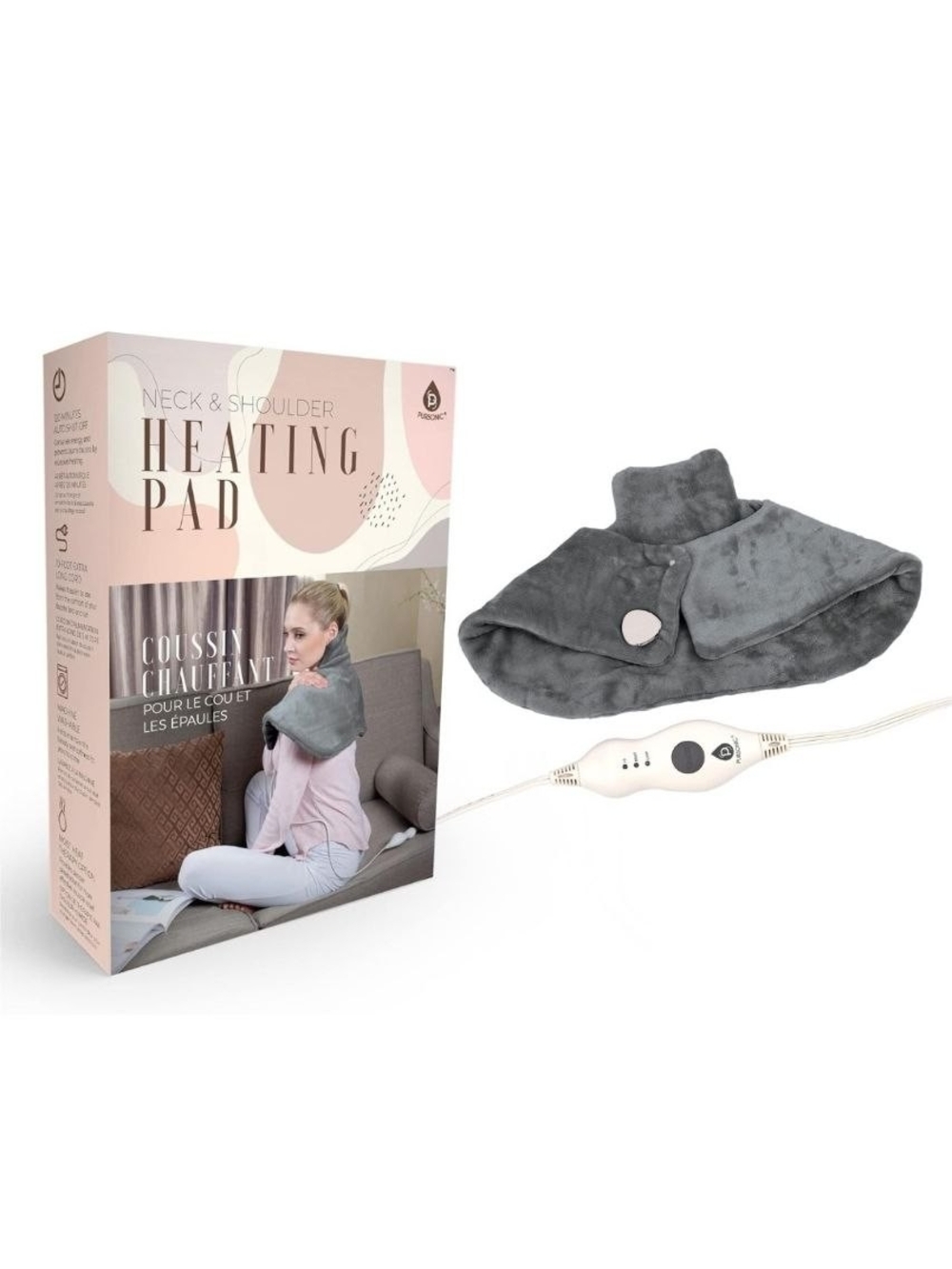 Neck & Shoulder Heating Pad - Gray Plush